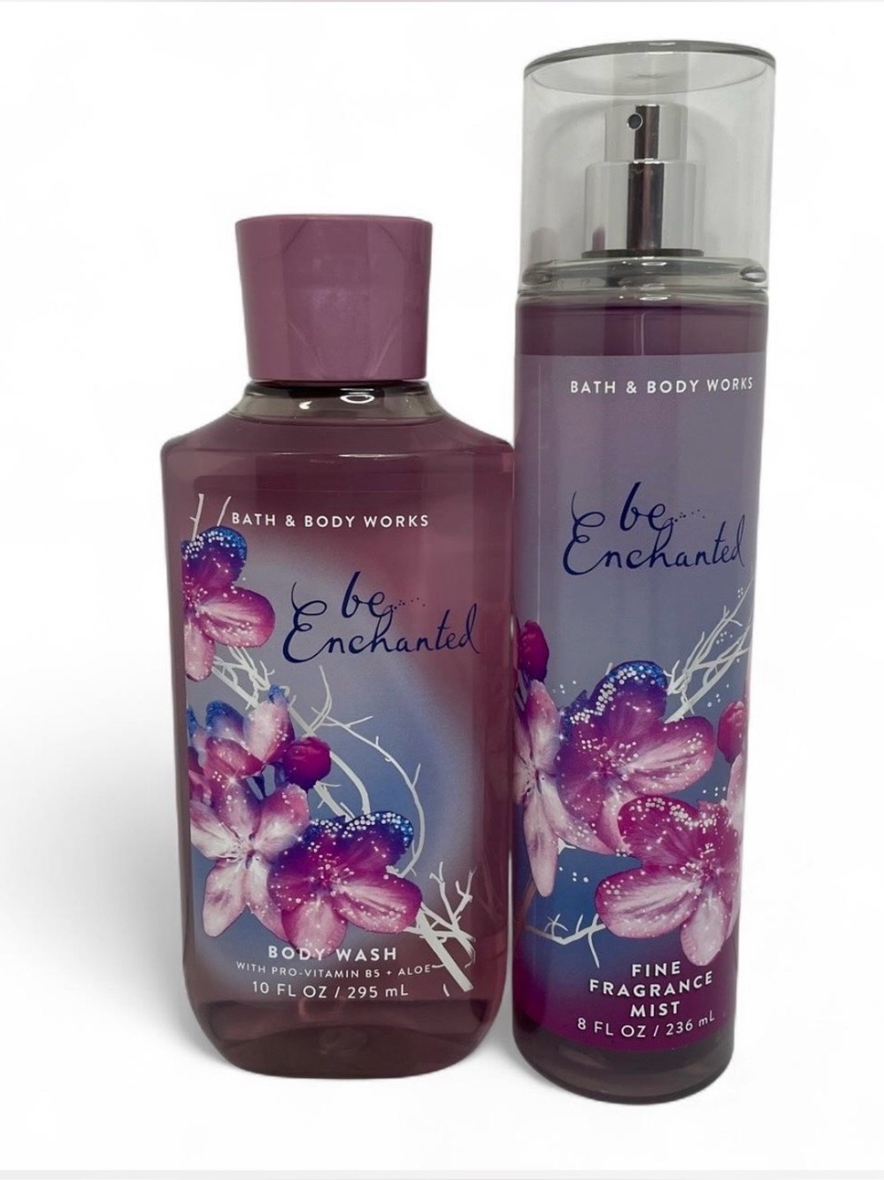 NEW Bath & Body Works BE ENCHANTED Lot Of 2 Body Wash & Fragrance Mist Full Size